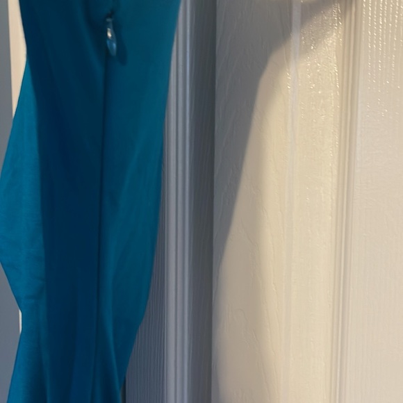 Nordstrom Open Edit sleeveless ruched side slit maxi dress in blue size XS  NWOT - Picture 3 of 9